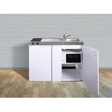 Stengel MKM 120 Miniküche, 120cm breit, ohne Kochfeld, Kühlschrank mit Gefrierfach, mit Mikrowelle, mit Spüle