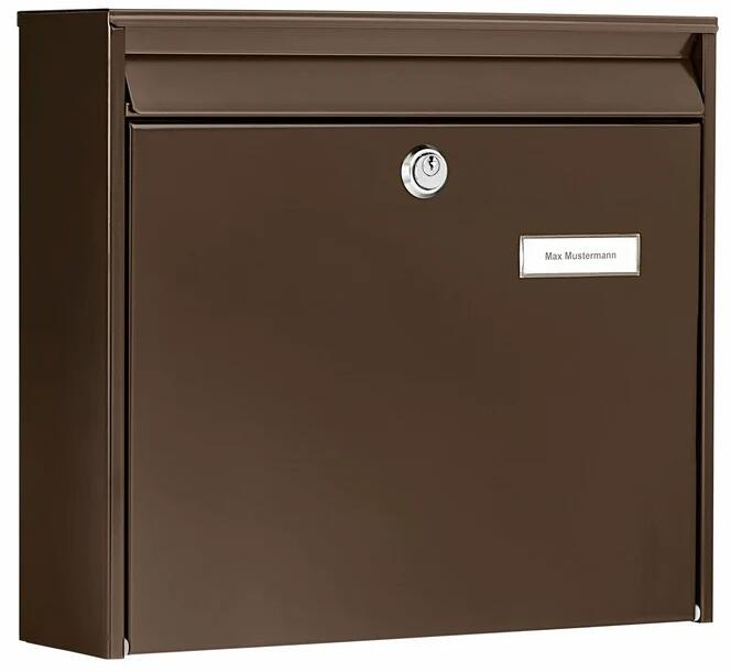 Burg Wächter Potsdam 877 BR Anlagen-Briefkästen, Wandmontage, Stahl, braun (20270)