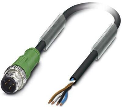 Phoenix Contact SAC-4P-M12MS/ 3,0-PUR Sensor-/Aktor-Kabel, 4-polig, M12, 250V, IP65, 3m (1668056)