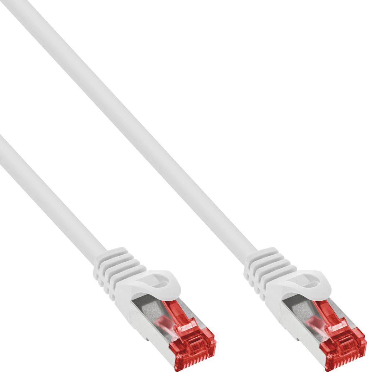 InLine Patchkabel, S/FTP (PiMf), Cat.6, 250MHz, PVC, Kupfer, weiß, 15m (76415W)