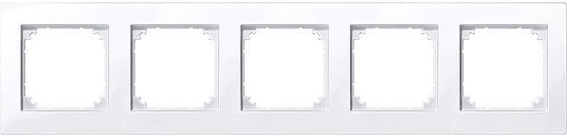 Merten 515525 Rahmen, System M-Plan, 5fach, aktivweiß glänzend
