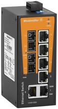 Weidmüller IE-SW-BL08-6TX-2SCS Netzwerk Switch, unmanaged, Fast Ethernet, Anzahl Ports: 6x RJ45, 2x SC Single-mode, IP30, -10 °C...60 °C (1412110000)