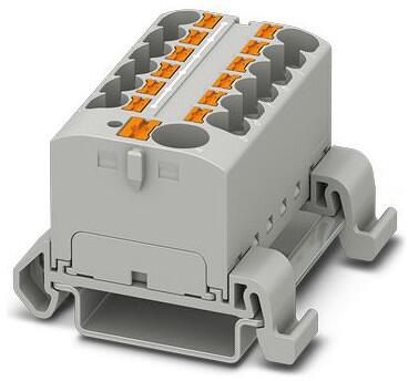 Phoenix Contact PTFIX 10/12X4-NS35A GY Verteilerblock, 13 Anschlüsse, 0,5-10mm², grau (3273746)