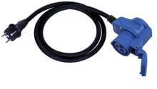 Weingärtner CEE-Adapterleitung Schukostecker 3polig Winkelkupplung 10m, schwarz (00546)