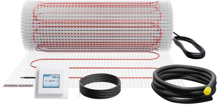 STIEBEL ELTRON FTM 100/8 Set Plus Elektrische Fußbodenheizung mit Regler im Komplettset, 100W/m², 8m² (205672)