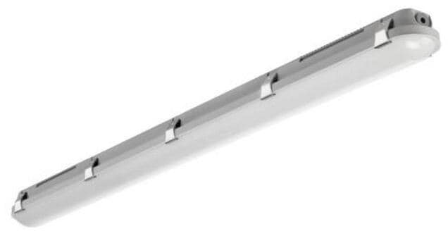 Brumberg HUMID ONE LED-Feuchtraum-Wannenleuchte, 35W, 4500lm, 4000K, IP65, IK08, Betriebsgerät schaltbar, Länge 1190mm, grau (78014114)