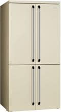 Smeg FQ960P6 Stand Side-by-Side Kombination French Door, 91,5 cm breit, 572 L, NoFrost,  LED-Beleuchtung, creme