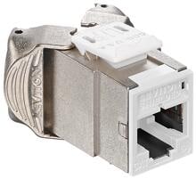 Leviton ATLAS-X1 Cat 6A RJ-45 Quickport-Einrastmodul ohne Staubschutz, weiß (6ASJK-RW6)