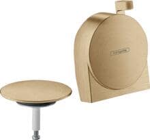 hansgrohe Exafill S Fertigset Wanneneinlauf, Ablauf- und Überlaufgarnitur, 19 l/min, Brushed Bronze, (58117140)