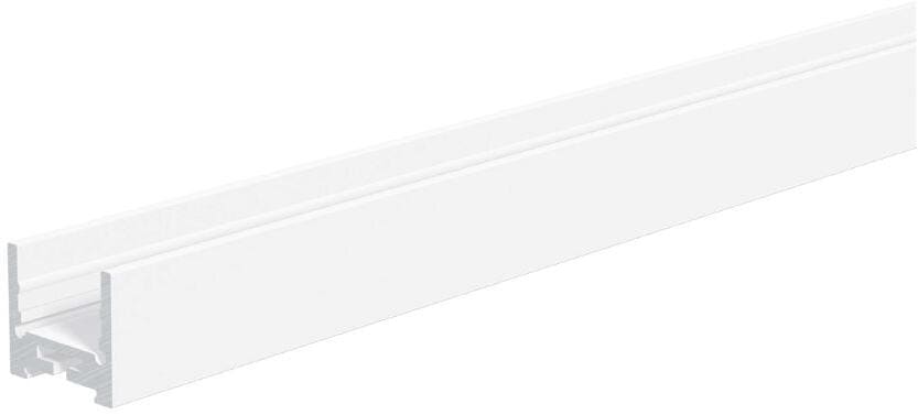 EVN U-Profil, flach Aluminium-Profil, 300cm, pulverbeschichtet weiß (APFW300)