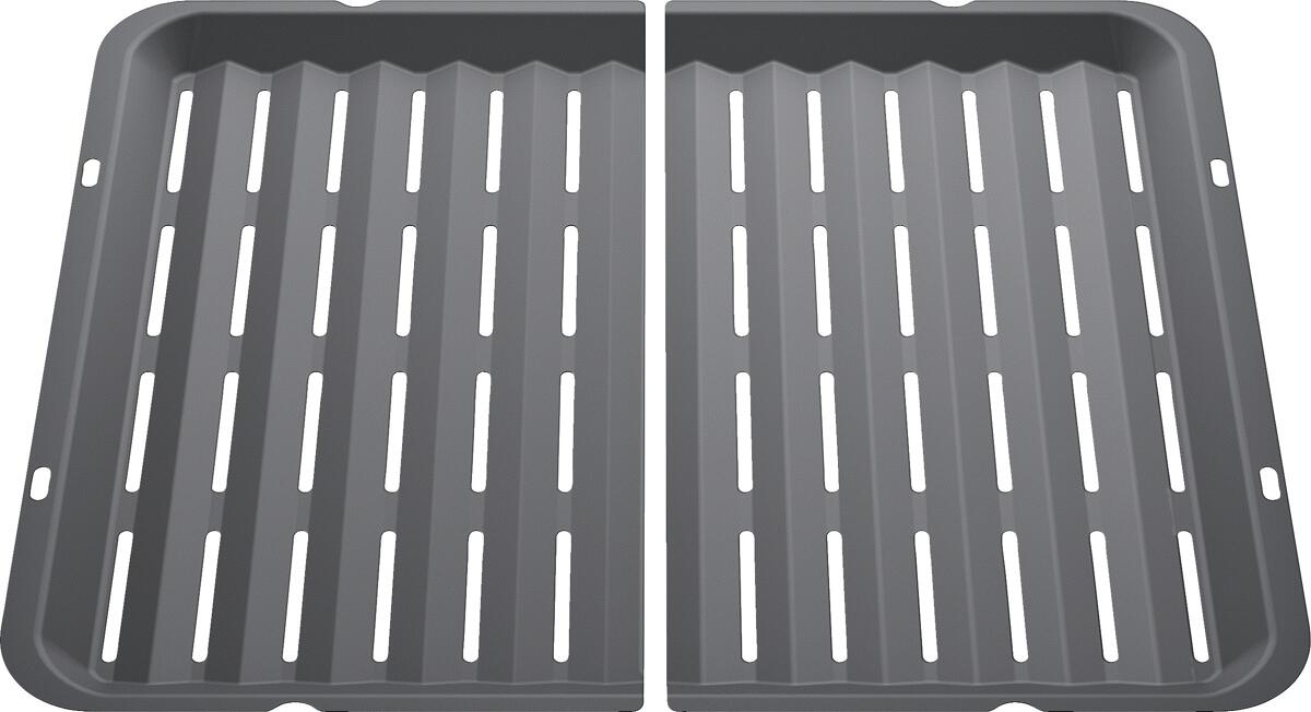 Bosch Siemens 00577715 Grillblech, 2-teilig in schwarz