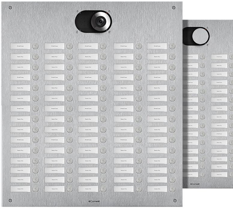 Comelit IX0575 Frontplatte Switch, 75 Teilnehmer, 5-reihig, V4A, SB2, 608,5x495x2,5 mm