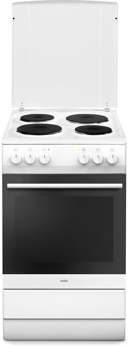 Amica SHE 11596-1 W Standherd, Glaskeramik, 50 cm breit, 68 L, CoolDoor 3, SteamClean, weiß