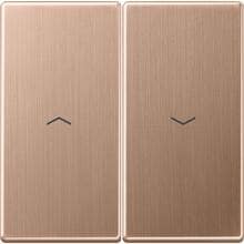 Jung BRG2995P Wippe 2fach, mit Pfeilsymbolen, Metall, PVD-beschichtet, Serie LS, Bronze gebürstet