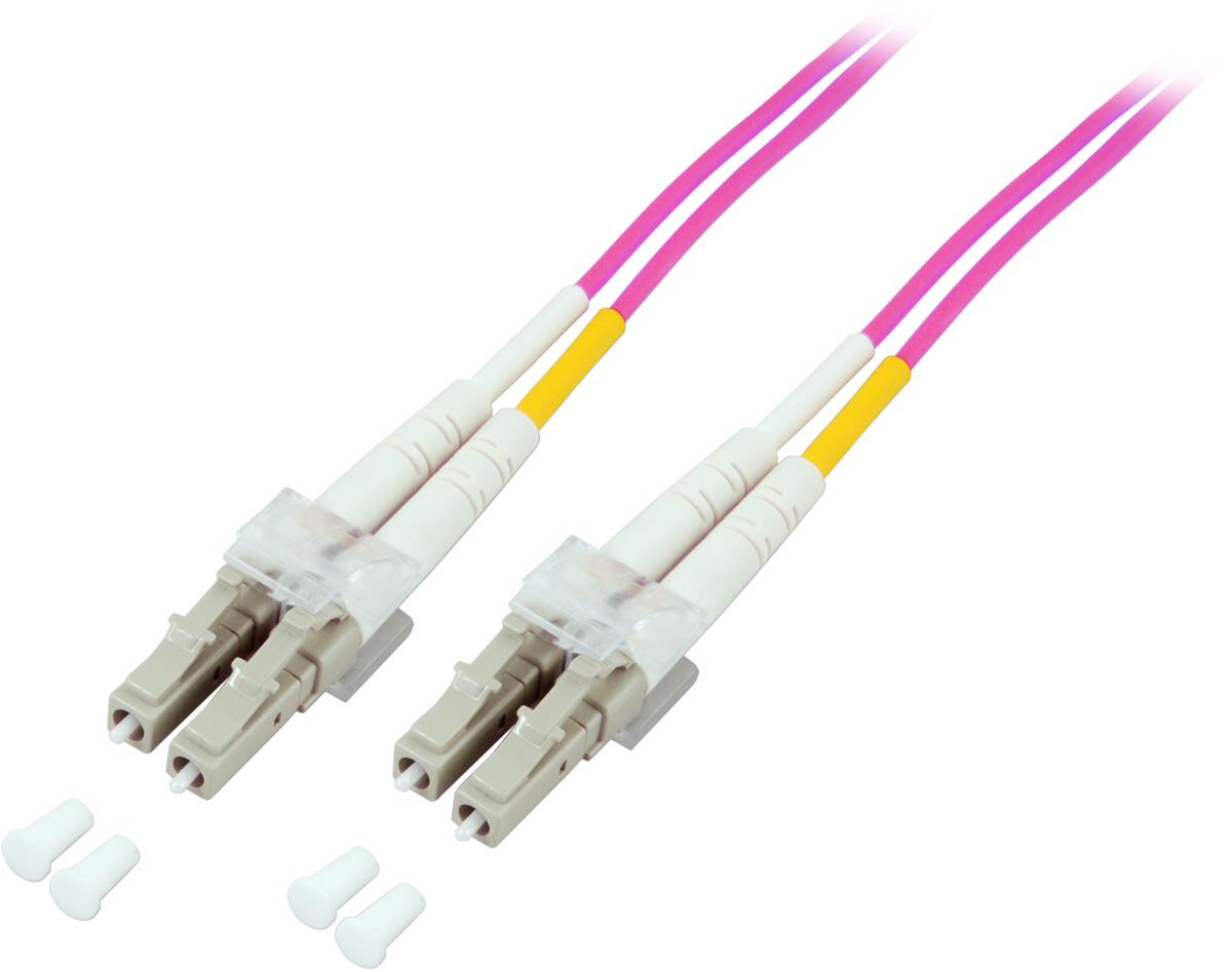 EFB-Elektronik LWL Patchkabel Duplex Jumper LC-LC 50/125μ, OM4, LSZH, erika violett, 2.0mm, 30m (O0319.30)