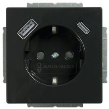 Busch-Jaeger 20 EUCB2USBAC-81 SCHUKO® USB-Steckdose, A/C future® linear, Anthrazit (2CKA002011A6300)