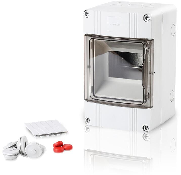 f-tronic APV6 AP Kleinverteiler, IP65, 1-reihig, 6+1Module, grau (7240031)