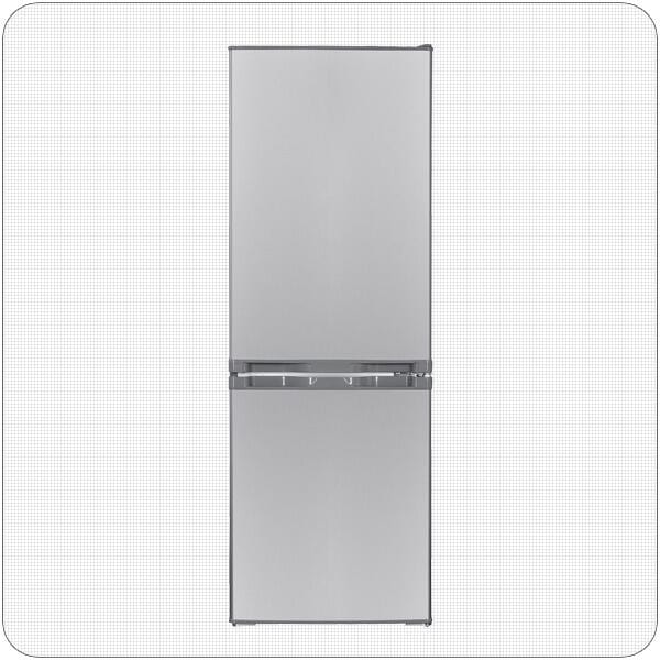 PKM KG173IX-M Stand Kühl-Gefrierkombination, 50 cm breit, 173 L, regelbares Thermostat, Gemüseschublade, inox design