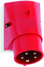 Bals Wandgerätestecker, 16A, 5p, 400V, 6h, IP44, rot (2415)