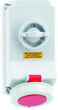 Bals Wandsteckdose TE ABS-VER, 32A, 4p, 380V bis 440V, 3h, IP67, rot/grau (16050)