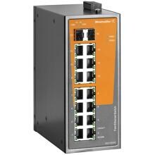 Weidmüller IE-SW-EL16-14TX-2FESFP Netzwerk-Switch, unmanaged, Fast Ethernet, 14x RJ45, 2x Slots 100BaseSFP, IP30 (2682160000)