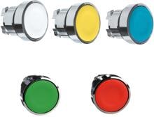 Schneider Electric ZB4BA Drucktaster, Frontelement, Harmony XB4, Metall, 22mm, unbeschriftet, tastend
