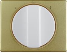 Berker 1088010200 Zentralstück mit Drehknopf für 3-Stufenschalter, Arsys, gold Metall/polarweiß