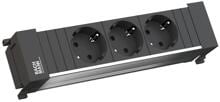 Bachmann POWER FRAME Steckdosenleiste, 3xSchuko, IP20, schwarz (317.100)