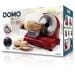 DOMO DO522S Allesschneider Pro, 200W, stufenlose Scheibenstärkeneinstellung, abnehmbarer Schlitten, rot