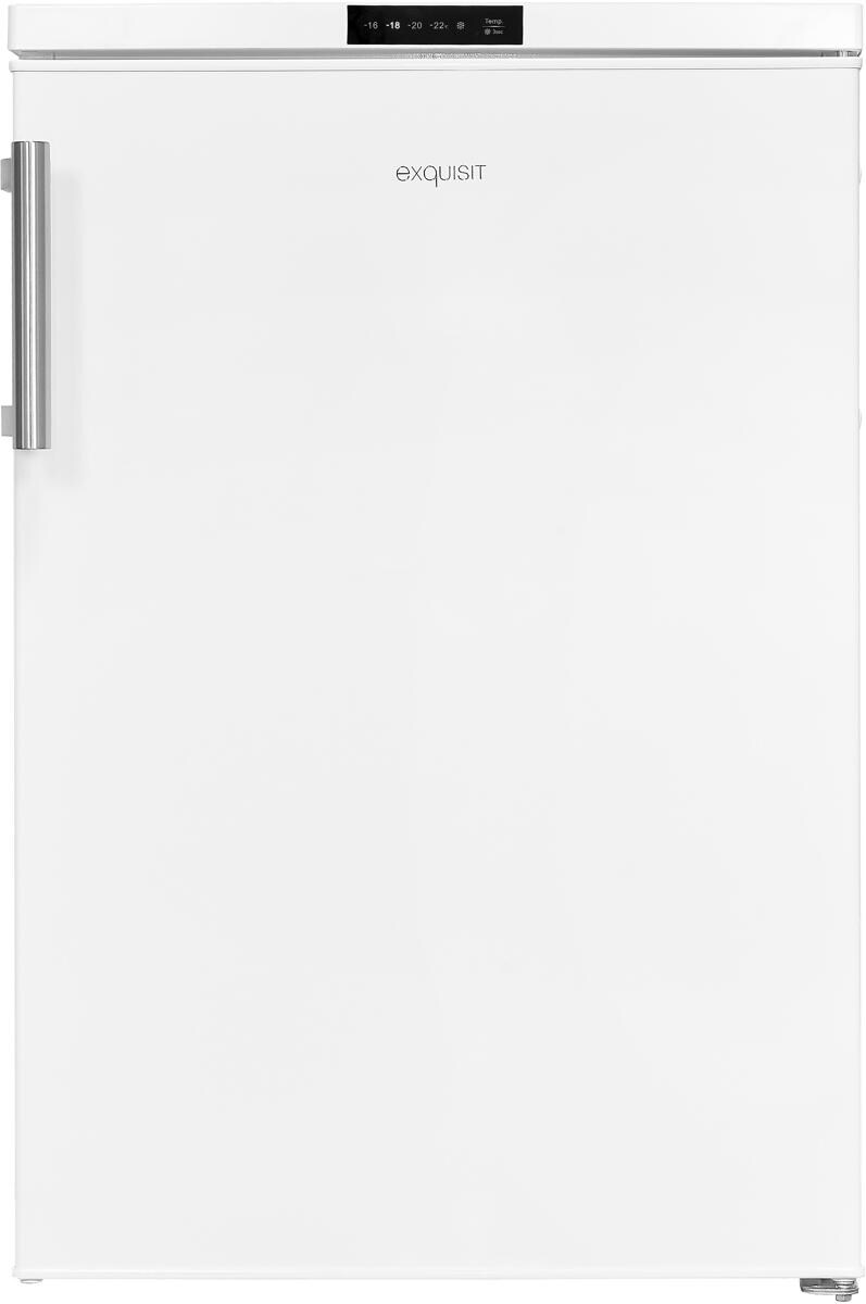 Exquisit GS81-HE-010D Stand Gefrierschrank, 56 cm breit, 85 L, Display, weiß