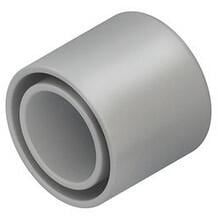 Fintech Endtülle, M16, PVC-weich, RAL7035, Innen-/Außenseite gleichlang, lichtgrau (IEE 16)