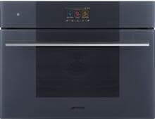 Smeg SO4104S4PG A++ Einbaukompaktbackofen, 59,7 cm breit, 41 L, Schnellvorheizen, Neptune Grey