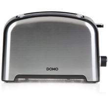 DOMO DO959T Toaster, 2 Scheiben, 900 W, 7 Leistungsstufen, Edelstahl/schwarz