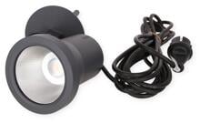 Bega 85009K3 Gartenscheinwerfer mit Erdspieß, IP 65, 3000K, schwarz