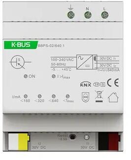 GVS KNX Spannungsversorgung, 640mA mit 30V Zusatzspannung, REG, grau (BBPS-02/640.1)