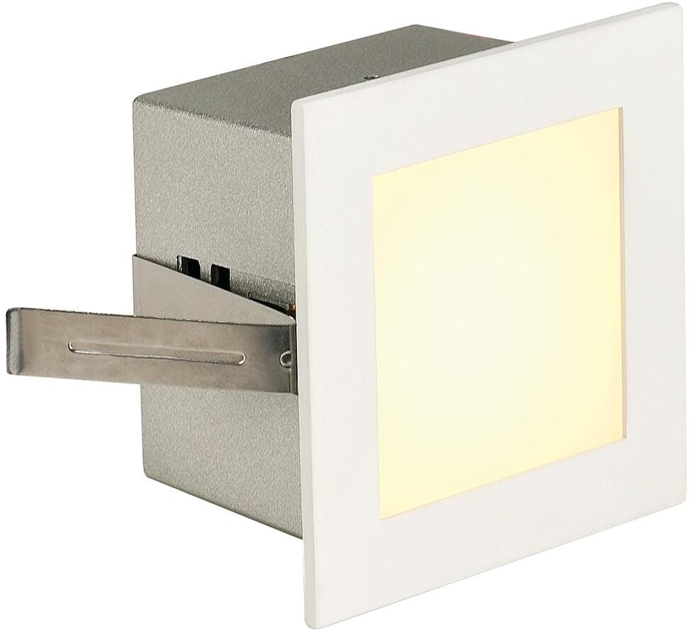 SLV FRAME BASIC, Einbauleuchte, LED, 3000K, eckig, inkl. Blattfedern, weiß matt (113262)