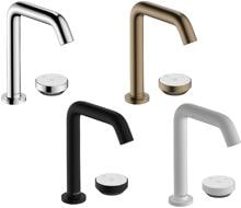 hansgrohe Tecturis S 2-Loch Waschtischarmatur 150 CoolStart wassersparend+ mit Ablaufgarnitur, Messing, 4 l/min