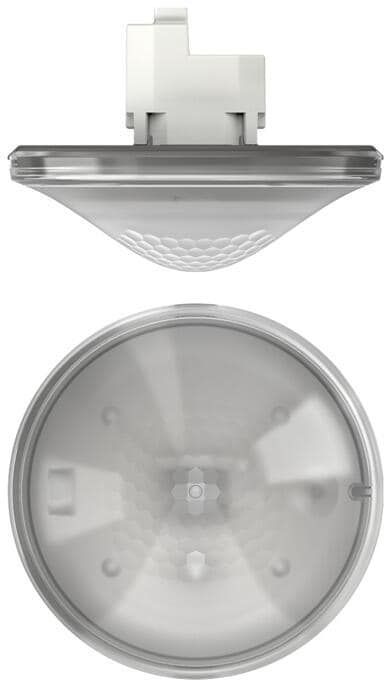 Theben thePrema S360-101 E UP GR Präsenzmelder (PIR) Deckenmontage Unterputz innen, 360° quadratisch, 7 x 7 m, 1 Kanal Licht, 1 Kanal HKL, grau (20706