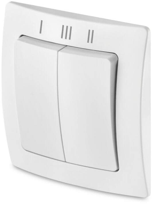 Lunos 5/W2U Schalter für Steuerung bis zu 3 Lüftungsstufen, weiß (39972)