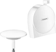 hansgrohe Exafill S Fertigset Wanneneinlauf, Ablauf- und Überlaufgarnitur, 19 l/min, Mattweiß, (58117700)