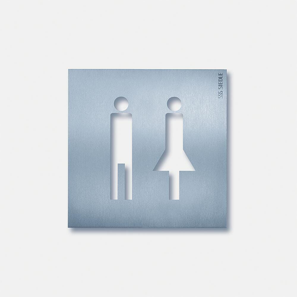 Siedle OSP 0012 Orientierungsschild Toilette, Edelstahl gebürstet (200032692-00)