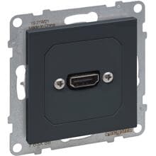 Legrand SEANO HDMI 1.3 Anschlusseinheit vorverdrahtet, inkl. Kabel 15 cm, inkl. Abdeckung, anthrazit lackiert (765488)