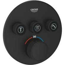 GROHE Grohtherm SmartControl Thermostat, 3 Absperrventile, Fertigmontageset für GROHE Rapido SmartBox 35604, phantom black (29508KF0)