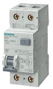 Siemens 5SU1356-7KK10 FI/LS-Schalter, 6 kA, 1P+N, Typ A, 30mA, C-Charakteristik, 10A, 230V