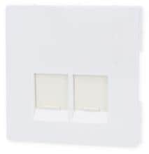 Merten Zentralplatte für Schneider Electric-Connector 2fach, Lotosweiß (MEG4572-6035)