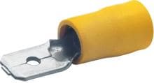 Klauke 850 Flachstecker isoliert, 4-6 mm², gelb, 100 Stck.
