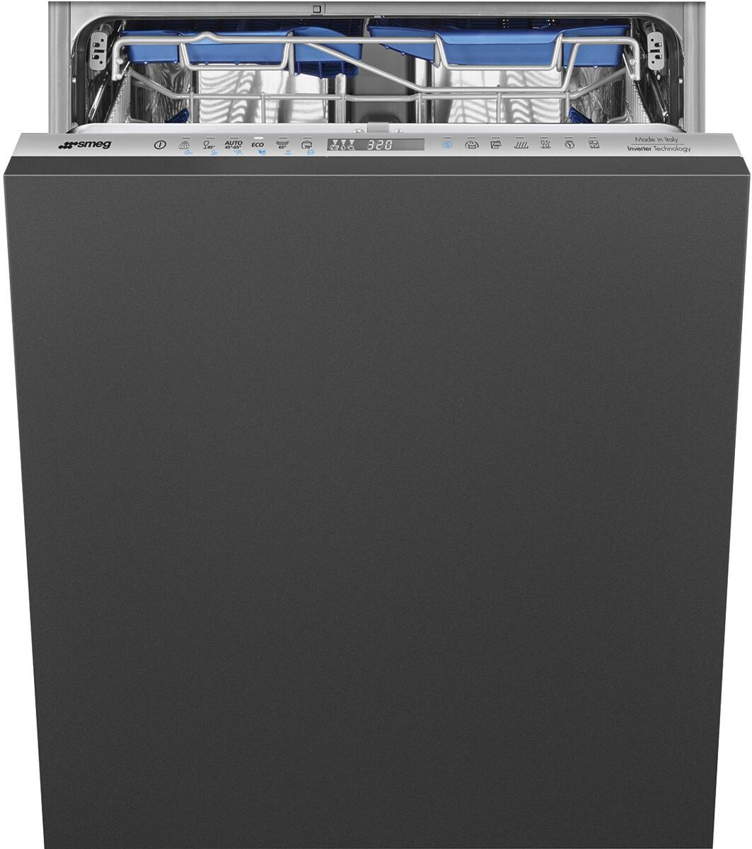 Smeg STL324AQLH Vollintegrierter Geschirrspüler, 60 cm breit, 14 Maßgedecke, Total Aqua-Stop, Dry Assist+, Besteckschublade