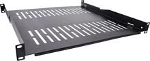 InLine 19" Fachboden, 450mm, 50kg, 1HE, RAL 9005 schwarz (19114E)