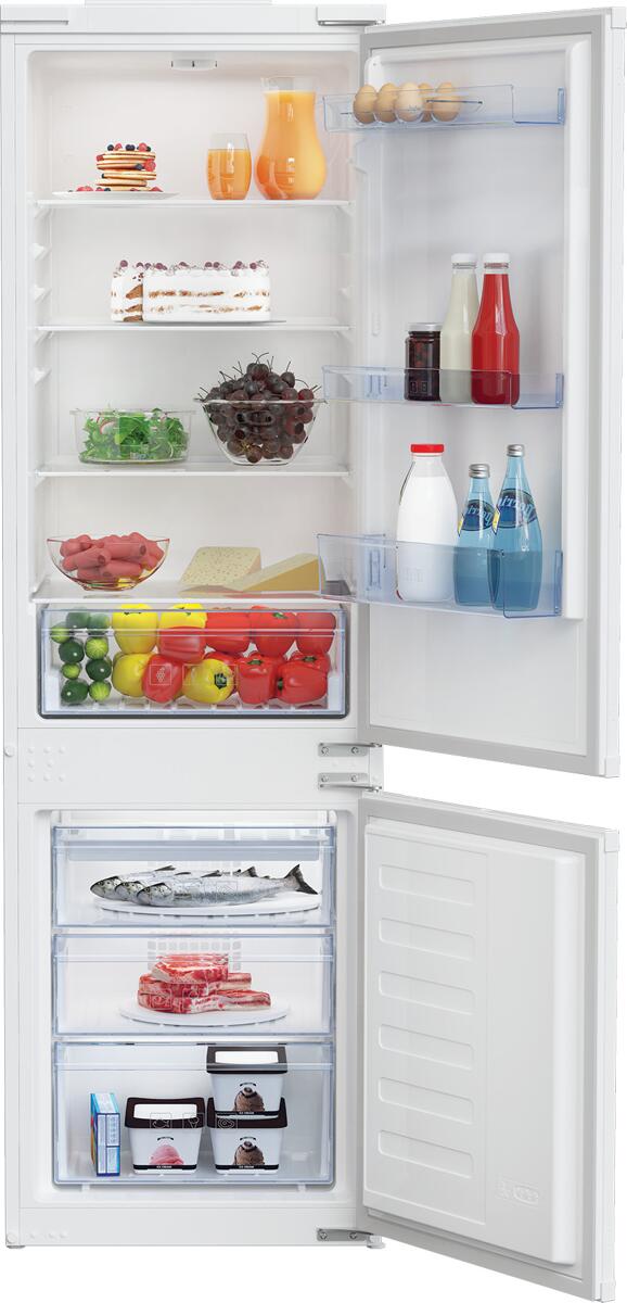 Beko BCSA285K4SN Einbau Kühl-Gefrierkombination, Nischenhöhe 178cm, 271L, Schlepptürtechnik, MinFrost, LED Illumination