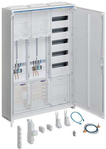 Hager ZB333T25W31 Komplettschrank, universZ, 2 ZP, 3P., APZ, VT5, H=1100 mm, 3-Feld, ÜSS, ESA